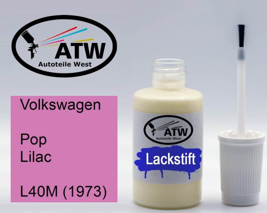 Volkswagen, Pop Lilac, L40M (1973): 20ml Lackstift, von ATW Autoteile West.